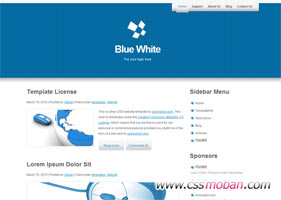 蓝色大气的web20网页模板