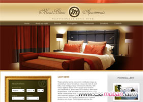 漂亮的酒店企業網站模板