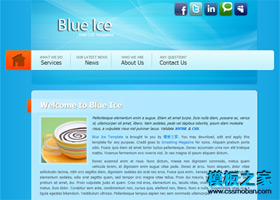 冰藍色服務系企業網站模板