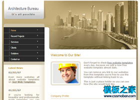 棕色的房地產企業網站模板