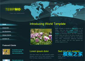 深藍色國際企業網站模板