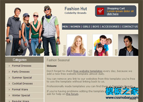 棕色時尚的服裝企業網站模板