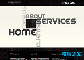 暗色木纹家居大气的企业网页模板