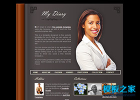 棕色个人网络日记博客CSS模板