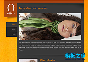黄色纹理个性单栏产品网页模板
