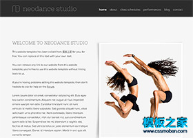 黑色简洁的舞蹈培训学校网站模板