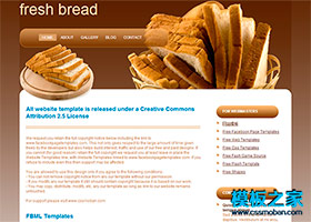 棕色渐变面包食品企业网站模板