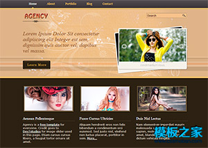 大气婚纱摄影类企业网站整站模板