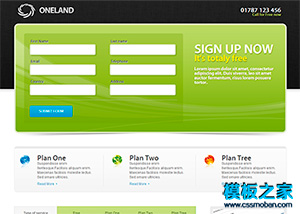 绿色表单提交商务网页模板