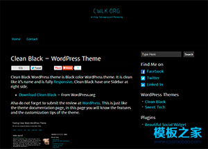 黑色纯净极简主义wordpress主题模板