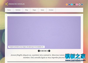 炫彩背景簡潔扁平設計風格企業網站模板