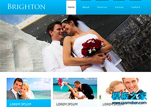 寬屏大氣的戀愛婚紗攝影網站模板