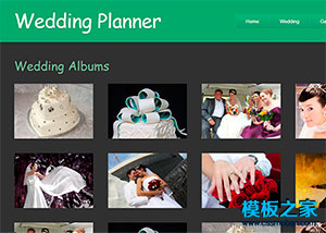 綠色寬屏漂亮婚嫁婚慶公司企業模板