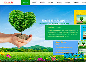 全屏大气绿色环保企业网站模板