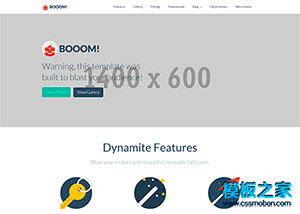 Booom簡潔設計互聯網公司bootstrap模板
