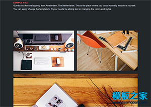 黑色简洁平面设计师个人blog模板