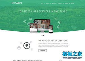 綠色環保簡潔網站制作公司模板