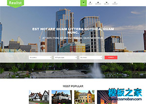 绿色漂亮旅游酒店预订网站模板