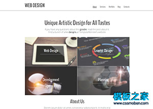 極簡設計風web design企業網站模板