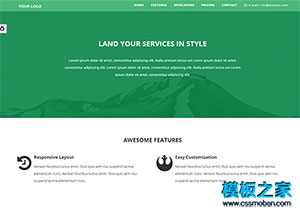 漂亮绿色技术服公司网站模板