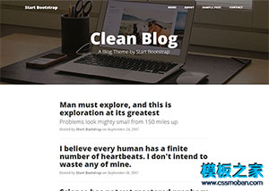clean Blog极简个人博客主页模板