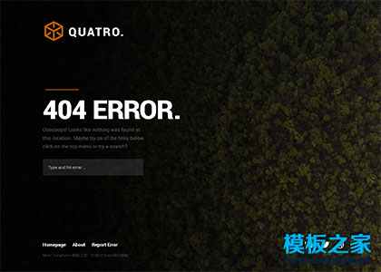 黑色全屏背景幻灯404页面html5模板