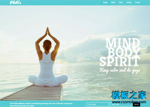大气绿色功夫瑜伽美容健身企业网站模板