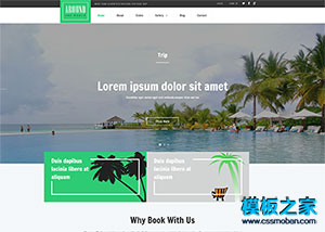 Trip沙灘海島旅行景點企業網站模板