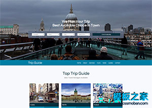国外旅游线路旅行安排网站模板