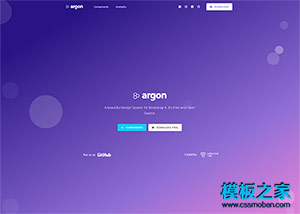argon design精品前端框架skin模板下载