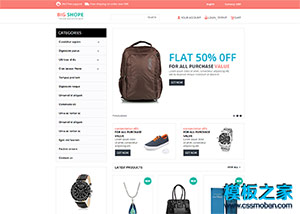 简洁服装鞋包外贸分销商城网站模板