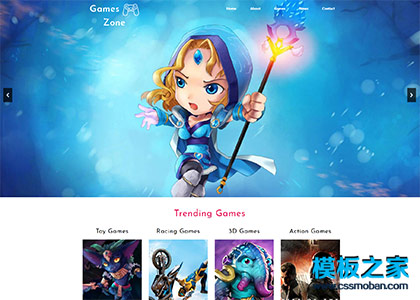 Games游戏动漫发布会企业网站模板
