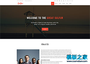 Sulfur橙色UI設計公司企業網站整站模板