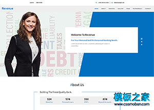 蓝色商务咨询金融服务公司模板