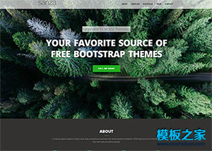 绿色氧吧森林保护区单页网站模板