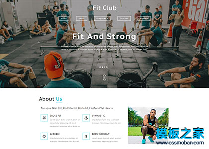 运动减肥俱乐部Club响应式网站模板
