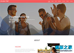 旅游度假響應式企業網站模板