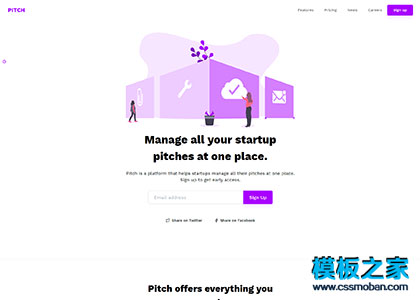 紫色创意美观Bootstrap 4登陆页模板