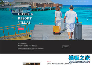 酒店特色海景房民宿网站模板