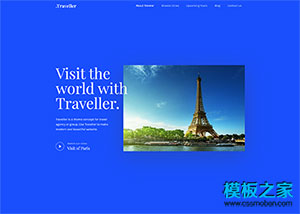 Traveller简洁蓝色精品旅游专题模板
