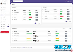 精品紫色管理系統UI bootstrap后臺模板