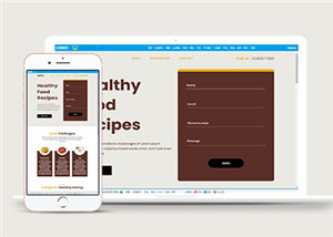 简单健康食品食谱单页面HTML5模板