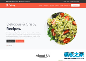美味食譜教程整站網站模板