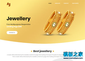 黃金珠寶首飾展示企業網站模板