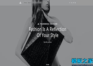 Fashion時尚模特公司灰色元素宣傳滑動模板
