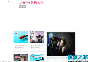 Beauty時尚美容博主個人博客響應式網站模板
