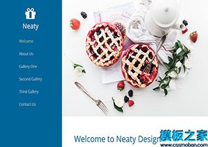 Neaty精美大气草莓蛋糕店宣传web网站模板