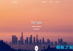 Town橙色簡單CSS響應式網頁模板