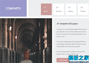 comparto酷炫大氣輕量級CSS網站模板