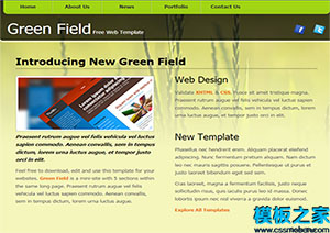 green field绿色主题清爽精致微型网站模板